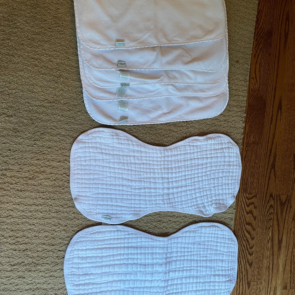 Green Sprouts set of 7 burp cloths